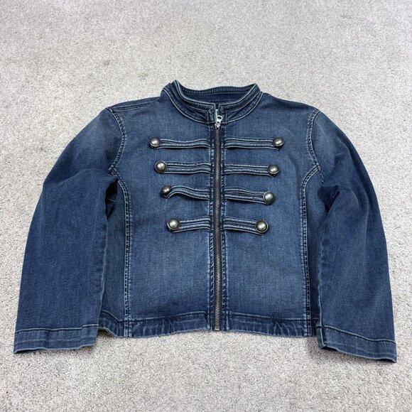 Torrid Jacket Women’s Blue Denim Long Sleeve Full Zip Size 0 - Picture 1 of 11